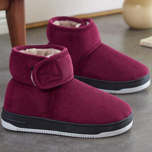 Winter warm soft velcro adjustable house shoes anti-skid