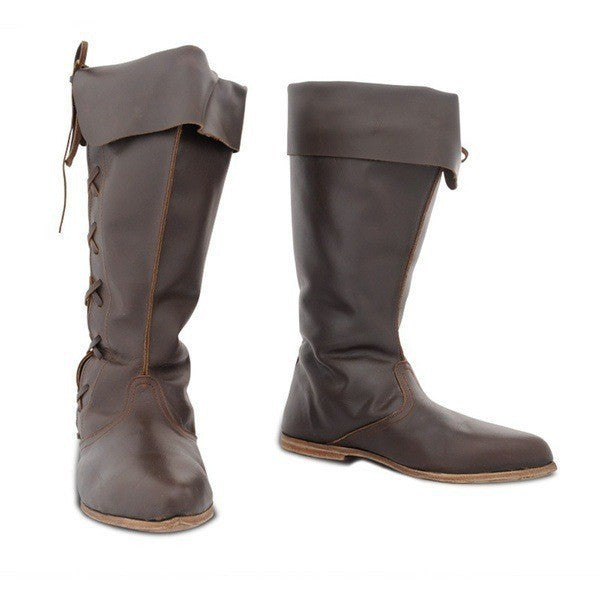 Women flat side criss cross lace up mid calf boots
