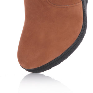 Women knee high boots | Platform wedge heel lining faux fur winter boots | Minimalist long boots