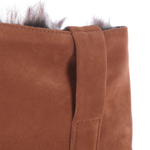 Women knee high boots | Platform wedge heel lining faux fur winter boots | Minimalist long boots