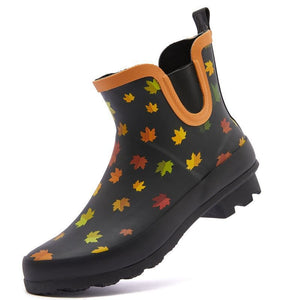 Women's Anti Slip Floral Printed Rain Boots