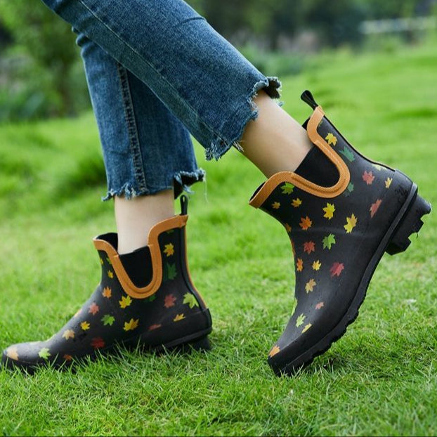 Women's Anti Slip Floral Printed Rain Boots