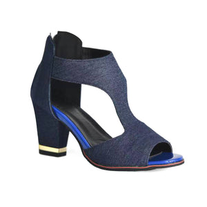 Women's T strap side cut-out arch supprt sandals block heels