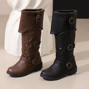 Women's Vintage Pirate Boots Halloween Costume Cosplay Viking Boots