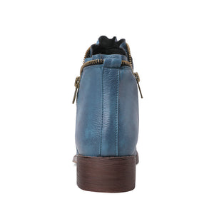 Women's Vintage Slouch Ankle Boots – Side Zipper