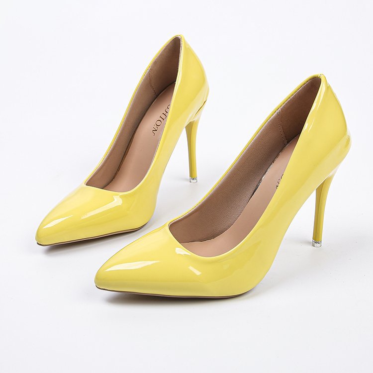 Women's PU patent leather stiletto heels pumps 4 inches