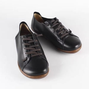 Women's handmade genuine leather lace-up loafers comfortable walking for everyday