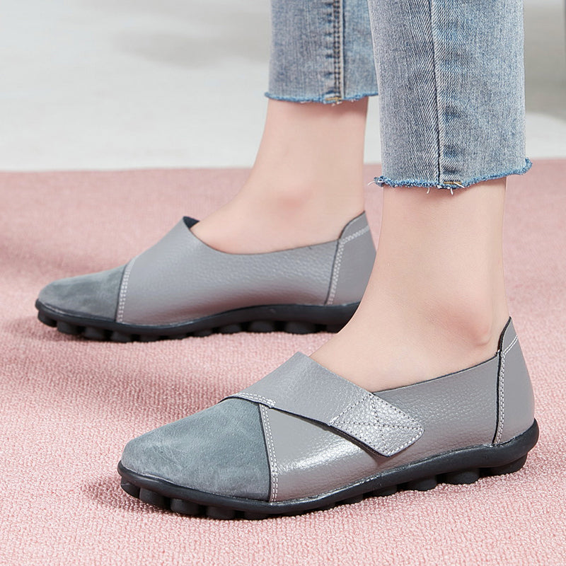 gray Women's casual lightweight comfy slip on loafers