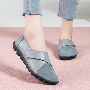 gray Women's casual lightweight comfy slip on loafers