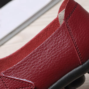 burgundy Women's casual lightweight comfy slip on loafers
