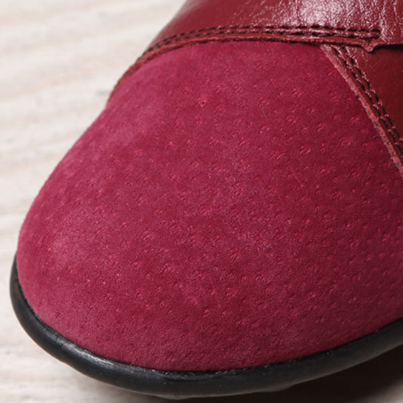burgundy Women's casual lightweight comfy slip on loafers