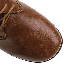 brown Women's chunky heels  brogue shoes for office and casual wear