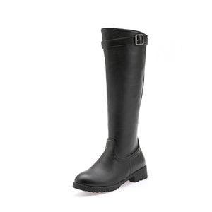 black Women's classic knee high riding boots