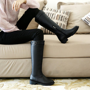 black Women's classic knee high riding boots
