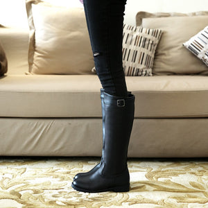 black Women's classic knee high riding boots