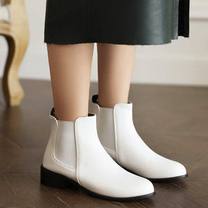 Women's classic low heels chelsea boots