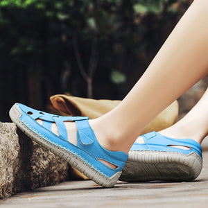 Women's closed toe fisherman sandals with comfortable sole