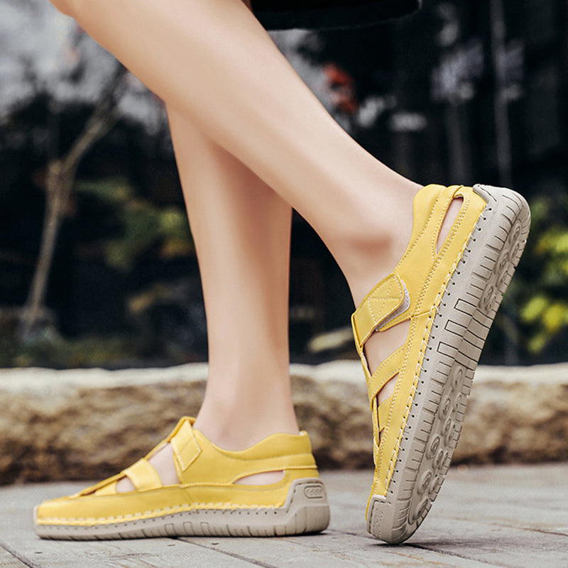 Women's closed toe fisherman sandals with comfortable sole