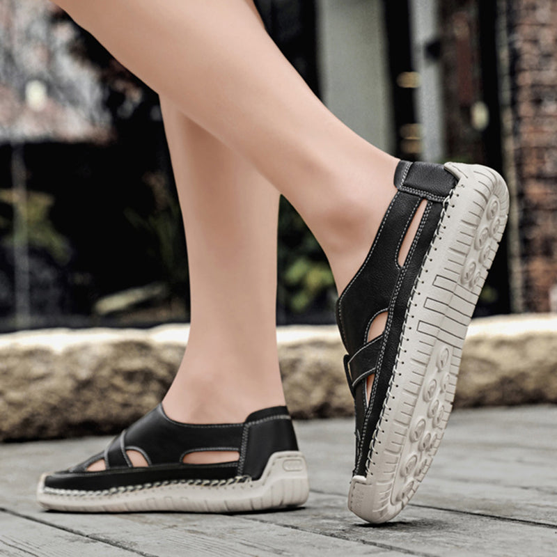 Women's summer breathable hollowed closed toe sandals