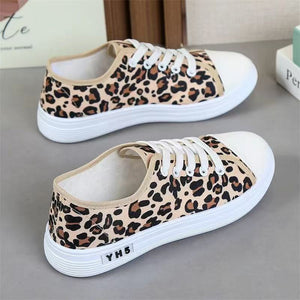 Women's Lace-Up Fabric Sneakers – Printed & Solid Casual Styles