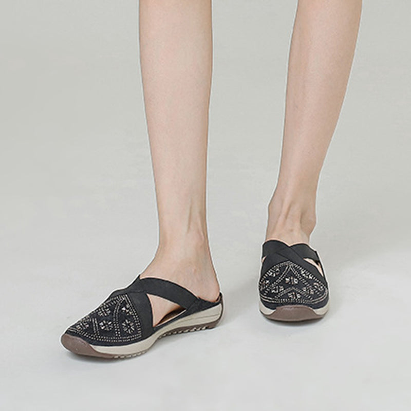 Hessimy Women Backless Walking Sneakers Summer Slip-On Mule...