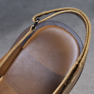 Women's criss cross strap thick sole sandals