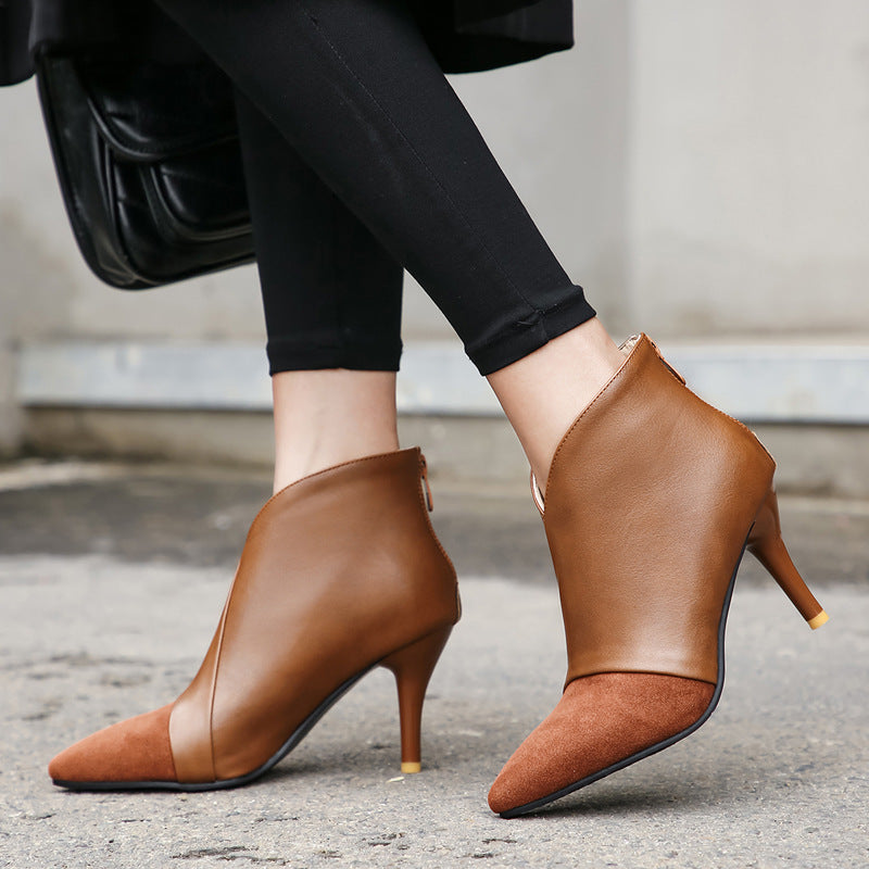 Women's fall winter stiletto heels dress booties