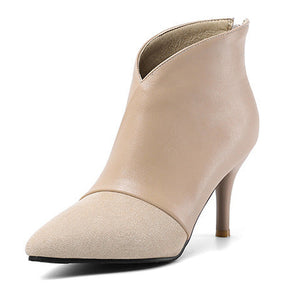 apricot Women's fall winter stiletto heels dress booties
