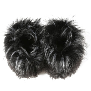 Women's fashion fuzzy mid calf snow boots cozy warm lined winter shoes