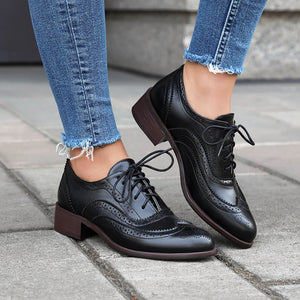 Women's fashion lace up casual oxfords shoes