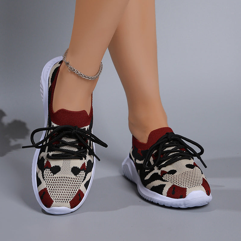 Women's flyknit lightweight summer tennis shoes