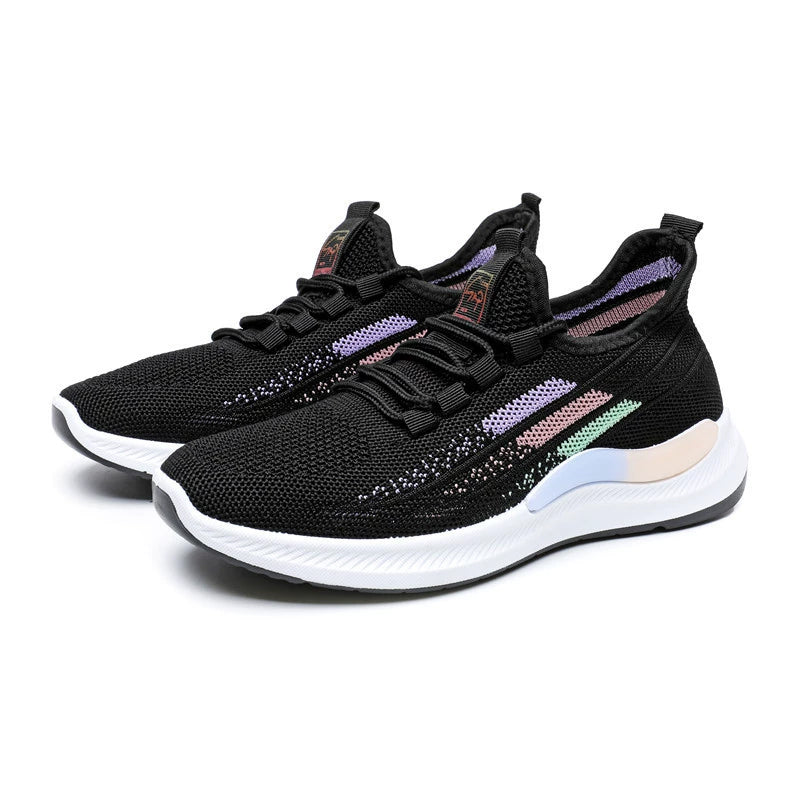 Women's flyknit lightweight tennis shoes for summer