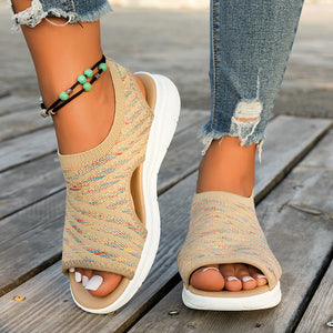 Women's knitted comfortable walking sporty sandals