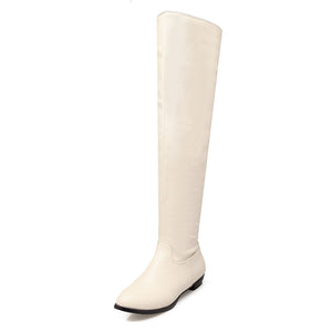 Women's low heels over the knee boots