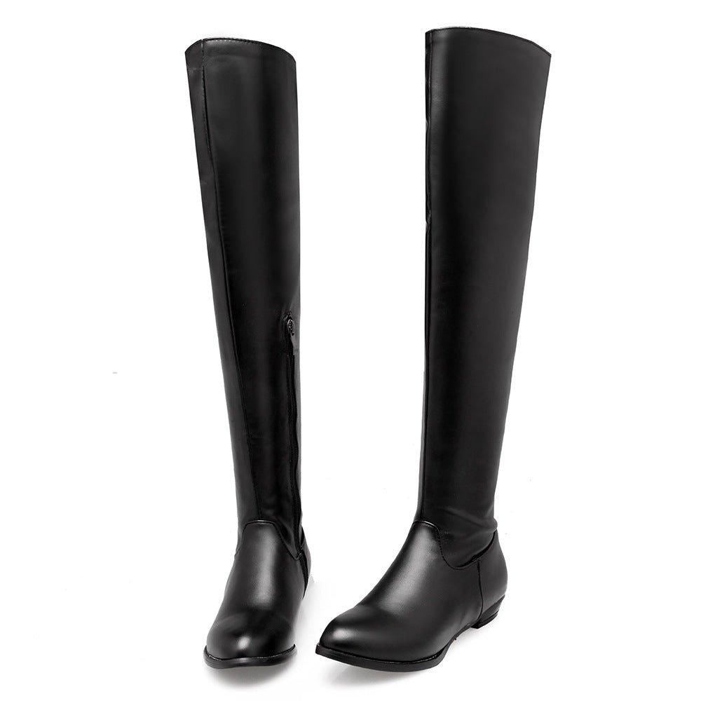 Women's low heels over the knee boots