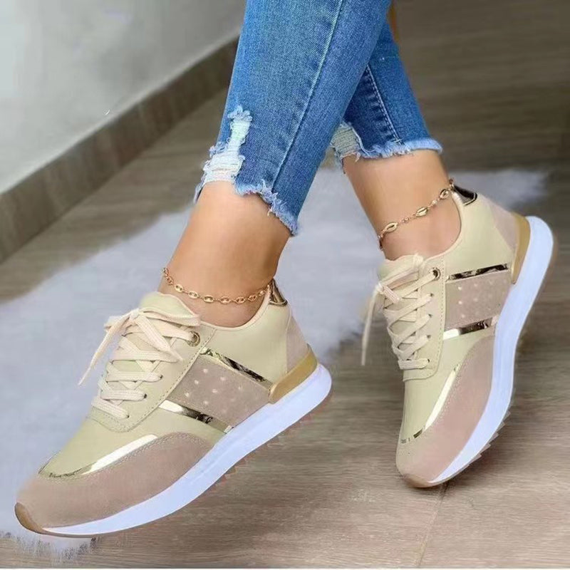 Women's low wedge tennis shoes daily walking shoes