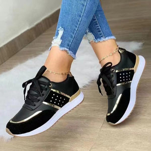 Women's low wedge tennis shoes daily walking shoes