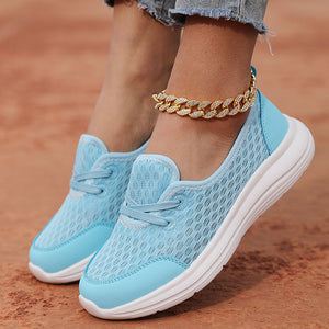 Women's mesh breathable soft sole comfort walking loafers for summer