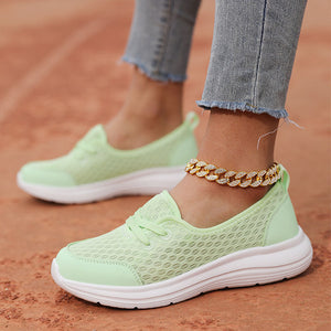 Women's mesh breathable soft sole comfort walking loafers for summer