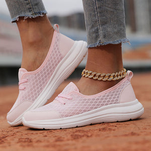 Women's mesh breathable soft sole comfort walking loafers for summer