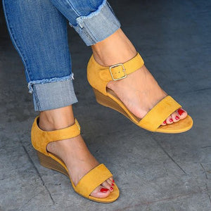 Women's peep toe arch support wedge sandals