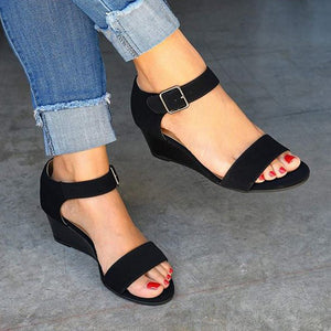 Women's peep toe arch support wedge sandals