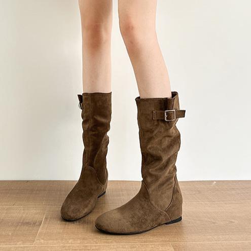 Women's retro slouchy knee high boots