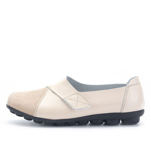 Women's retro velcro loafers all seaons slip-on shoes