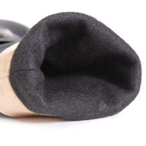 apricot Women's ruched stiletto heels platform knee high boots