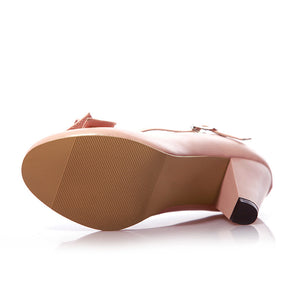Women's vintage bowknot T-strap Mary Jane pumps for party