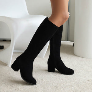 Women's vintage fall winter knee high dress boots