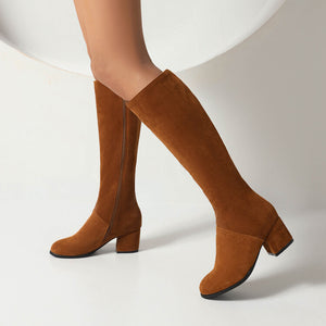 Women's vintage fall winter knee high dress boots