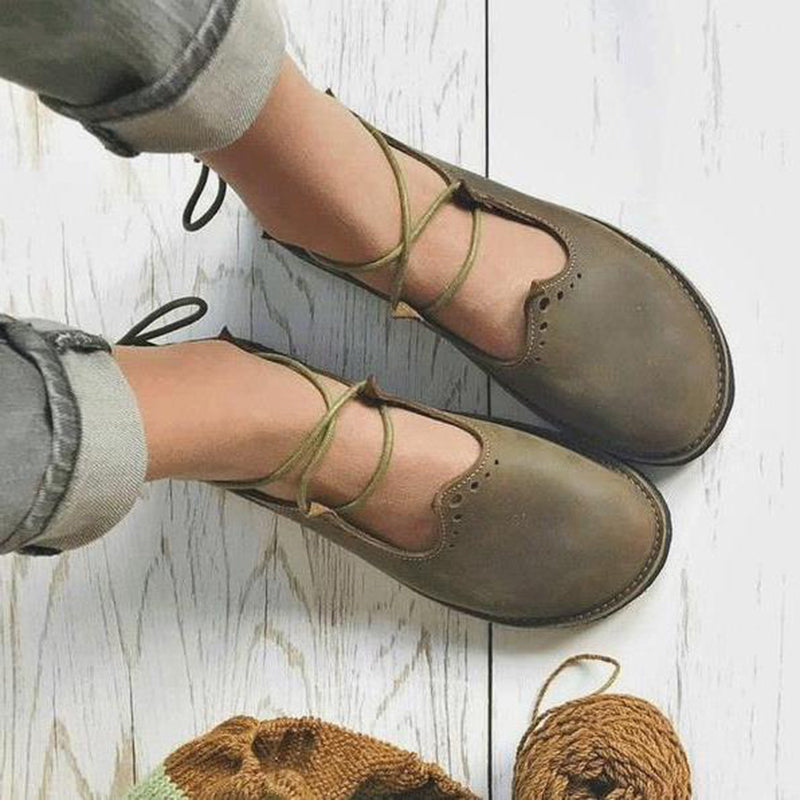 green Women's vintage lace-up medieval shoes fairy shoes