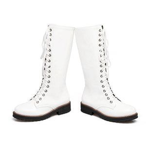 Women's vintage lace-up mid calf boots